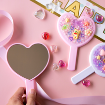 솜씨키트 데코덴 손거울 꾸미기 DIY 키트, 하트 거울