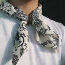 남자 스카프 여름 체크 리본 JI