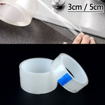 3M 셀프 틈새 곰팡이 차단 투명 방수 테이프 인덕션 사이 오염 방지 주방 욕실 싱크대 가스 렌지 위생 관리 테입 5CM 3CM 태이프, 사이즈