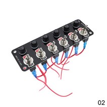 똑딱이 토글 스위치 36 갱 패널 OnOff 로커 10A 퓨즈 레이싱 카 RV 캠핑카 해양 보트 요트 12V24V, 2.6 Gang Panel