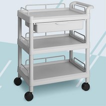 병원 보건실 의료기보관 서랍 3단 진료카트 마사지 약품 인젝카 학교 무빙, CART-201J