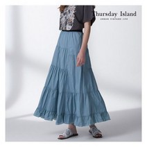 [써스데이아일랜드][Thursday Island] 여성 언스 티어드 맥시 스커트(T214MSK236W) 396530