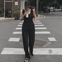 기타 바보사랑[디작소] 여성 팬츠 바지 데일리 소드 프릴 나시 트임 점프수트
