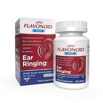#1 Doctor Recommended Tinnitus 의사 추천 Ear Ringing 이어 헬스 귀 건강 영양제 리포 플라보노이드 레몬 맛, 150정