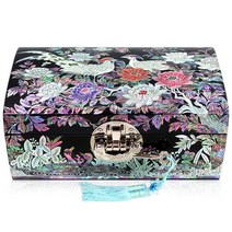 [박씨상방] 고급칠기 금계목단보석함 검21센티 (장태복)