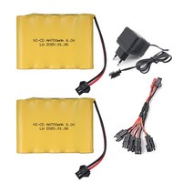 호환제품 6v 700 mah AA NI-CD 배터리 충전기 고용량 장난감 자동차 선박 로봇 충전식, 04 빨간
