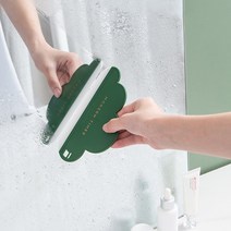 구름 핸드 스퀴지 미니 주방 욕실 거울 유리창 실리콘 물기제거 도구 청소용품, 그린화이트