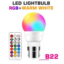 smart for home led 전구 e27 e14 gu10 b22 220v 110v spot magic changeable lamp lampada+ir control 장식 rg, b22 rgb 따뜻한 흰색