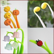 SJ 실리콘 디자인 젤잉크 중성 귀여운 판촉 선물 볼펜 예쁜 콩나물 필기구, 선택01-새싹