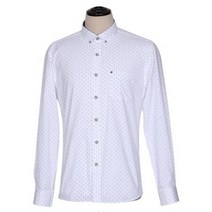 땡땡이 화이트 직장인 데일리남성셔츠 긴팔양복셔츠