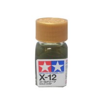 (80012) 타미야 에나멜 도료 X-12 골드 리프 유광 10ml