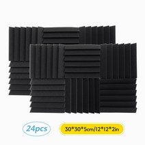 ammoon 고밀도 스튜디오 흡음재 30*30*5cm, 24개, 슬롯형