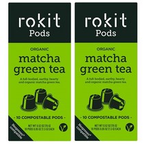 영국 Rokit 로킷 네스프레소 캡슐 마차 그린티 녹차 차 PODS 10개입 2팩