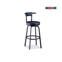 퍼주퍼주 PY 17-9A 라운드덮게빠 철제빠텐의자 인테리어, 17-9A 라운드덮게빠회전블랙