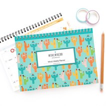 [제이로그] 위클리 플래너 (A5 만년형) - 몬스터 똘망 선인장, 문구선택:맞춤문구제작