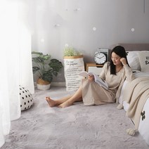 부드러운 인조토끼털 러그 거실 침실 카페트