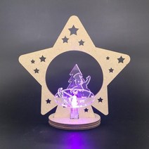 3D 나무 조립 퍼즐 입체 무드등 크리스마스 조명등 초등과학키트 과학영재실험 중등과학 어린이과학 실험실, 투명