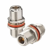 Eightwood 2pcs N 타입 어댑터 암 배럴 RF 동축 커넥터 커플러 50ohm 햄 라디오 안테나 WiFi 라우터용 USA 미국, bulkhead mount adapter