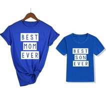 가족사진 의상 패밀리룩 최고의 엄마 영원히 아들 나 매칭 아이 셔츠 반팔 티셔츠 어머니 어린이 패밀리