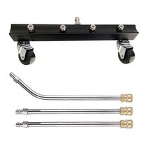 VODOOL 고압 세차장 4 노즐 자동 차대 섀시 클리너 물총 접지 세척 빗자루 14 커넥터 포함, 협동사, 업워드 블랙