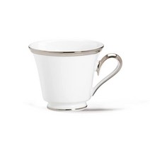 레녹스 찻잔 컵 찻잔 화이트 플래티넘 Lenox Solitaire Teacup, Cup_Lenox Solitaire White Fine
