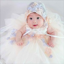 [대여] 백일드레스 돌드레스 아기 유아 여아 화동 기념일 돌잔치 보라빛정원(케이프포함)