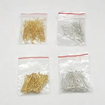 다이어리레시피 비즈 레진 공예 아트 9핀 T핀 악세사리 부자재, 골드/9핀