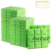 음향사운드디퓨저 흡음 스피커흡음판 베이스트랩 판넬 방음재 방음 103712, High Density_24 Pcs, MGT-Green