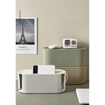 멀티탭 콘센트 정리함 전선정리 전선 가리개 덮개 인테리어 멀티탭 대형, 슈가 브라운