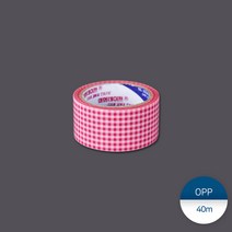 패킹콩 OPP디자인테이프-체크핑크, [소량] 1묶음 : 1개