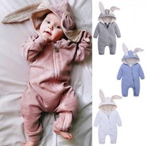 지니홈 심플 래빗 후드 우주복 59-90