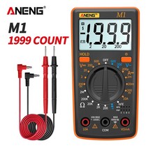 검전기 전기 메가 접지 배터리 멀티 테스터기 ANENG-M1 디지털 미니 멀티미터 AC/DC 기기 테스터 자동 미터 트루 Rms 트랜지스터 NCV 도구, [01] M1 Orange, 01 M1 Orange