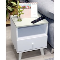 솔이솔문 협탁 침대협탁 거실 쇼파 침실 서랍장 수납장, 그린+화이트