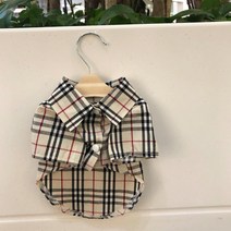 패션퍼피 명품강아지옷 가을 체크 남방 XS-XL, 투명