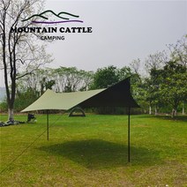 암막타프 코팅 아웃도어 방수타프 Sylaeto-야외 블랙 UV 차단 방수 캠핑 텐트 타프 해먹 4x3m, [01] 3x4 메터, [02] 육군 녹색