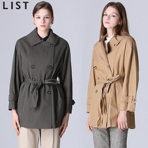 [KT알파쇼핑][리스트(LIST)] 옥스퍼드 벨티드 래글런 숏 트렌치 코트