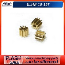 0.5M 10/11/12/13/14/15/16/17/18/19 톱니 0.5mod 기어 랙 스퍼 정밀 구리 강철 cnc 피니언 10 개, 10 19 Teeth_04 4mm