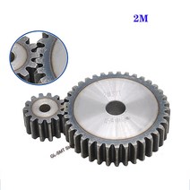 1Pcs Mod 2 평 기어 2M 10-25Tooth 45 # 탄소강 두꺼운 20mm 금속 기계식 변속기 피니언, 12 21 Teeth