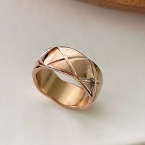 코코크러쉬반지 퀼팅 반지 코코 다이아몬드 사선 오픈 링 레이어드