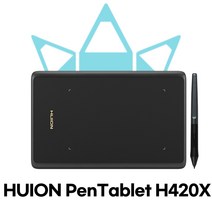 휴이온 H420X 팬타블렛 디지털노트 드로잉 디자인 그림용 그림연습 팬마우스 웹툰 도면
