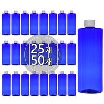 [50개묶음판매] 스킨캡 단마개용기 120ml 150ml 200ml 250ml 300ml 500ml 공병 화장품 소분 용기, 500ml 각청색용기, 검정캡, 50개