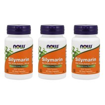 NOW Foods 나우푸드 실리마린 밀크씨슬 추출 150mg 60베지캡슐 3개, 60캡슐, 3팩