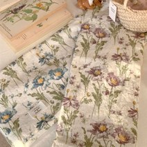 원단마트 바이오워싱 린넨 면마 리시안셔스 블루 퍼플