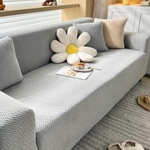 세련된 두꺼운 탄성 소파 커버 전체 가방 미끄럼 방지 Guifei 팔걸이 쿠션 유니버설 1/2/3/4 인용, 08 라이트 그레이_03 L (190-230cm)