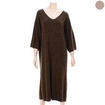 셀러허브 1 파파야 GD01 브이넥 칠보 박시 니트 원피스 PNMROP001C