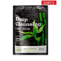 주름개선에스테틱 1020304050pcs 디톡스 발 패치 자연 릴리프 피트 깊은 수면, 50개
