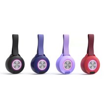 RGB 블루투스 무선 현광 스피커 휴대용 아웃도어 서브우퍼 선물 미니 스피커 인쇄 가능, 핑크