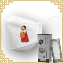 [라로] 한복 한국의 미 마스크 3D 입체형 25매 모델명 hb_11 KF94인쇄 패션마스크 인쇄마스크 캐릭터 단체 프린팅 마스크