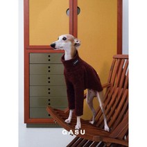 GASU 이탈리안그레이하운드 아이쥐 옷 해외전문가제작, 14kg, 레드 울