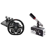 트러스트마스터 Thrustmaster T248 레이싱 휠 및 마그네틱 페달 패들 시프터 다이내믹 포스 피드백 화면(PS5 PS4 PC) + TH8A 시프터 XBOX, TSSH 시퀀셜 시프터 포함